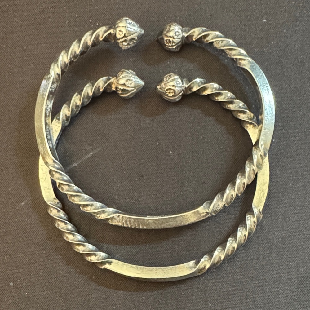 Sterling Silver West Indian Twisted Cuff Bracelet